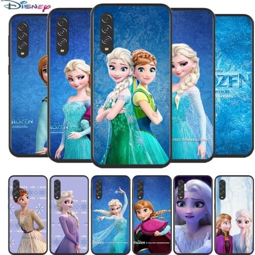 Princess Aisha and Anna for Samsung Galaxy A90 A80 A70 A60 A50 A40 A20 A2Core A10 M31 M21 M60 M40 M30 Black Phone Case