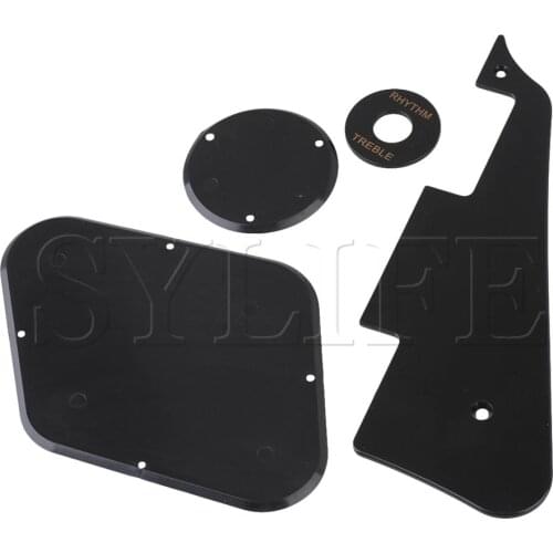 Black 4 IN 1 BLACK PICKGUARD PLATE FOR ELECTRIC GUITAR