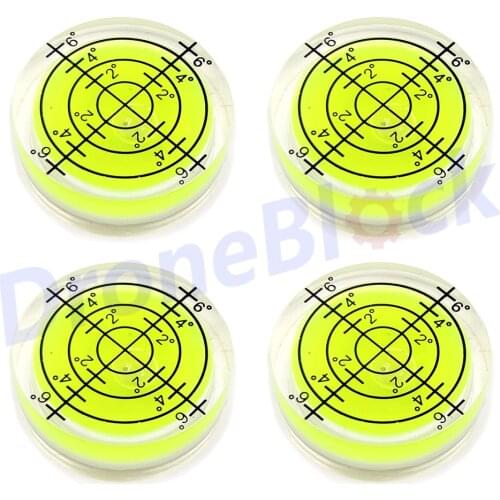 4PCS 32mm Diameter Spirit Level Bubble level Inclinometer Water Level Meter Bullseye Round Level Accessories for RC Model