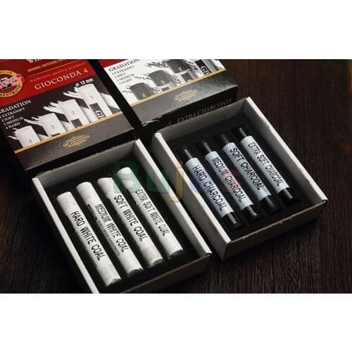 Koh-i-noor Charcoal Pastels ,Sketch Pastels Charcoal Drawing Set, School Supplies ,Artist Quality