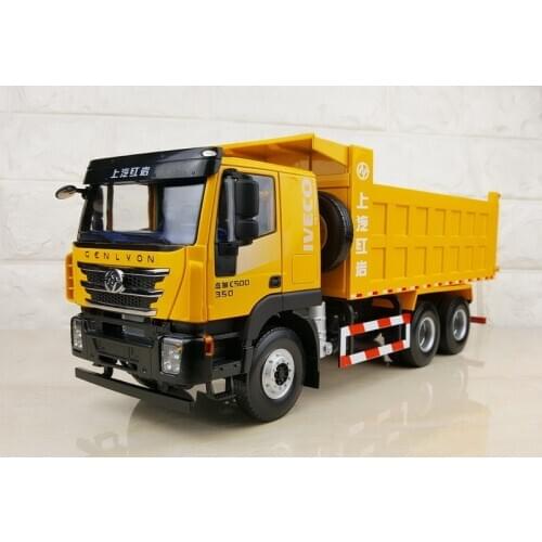 Collectible Alloy Model Gift 1:24 Scale Heavy Duty Truck Hongyan GENLYON C500 Dump Truck Construction Vehicles Diecast Toy Model