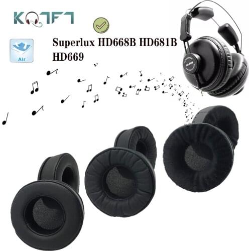 KQTFT Protein skin Velvet Replacement EarPads for Superlux HD668B HD681B HD669 Headphones Parts Earmuff Cover Cushion Cups