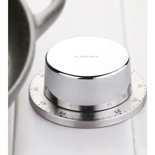 Stainless Steel Kitchen Timer with Magnetic Base Manual Mechanical Cooking Timer Countdown Cooking Tools Kitchen Gadgets