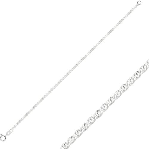 KUTAYDAN 925 Sterling Silver 50 Micron Tiger Eye Chain Bracelet