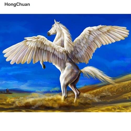 Fast delivery Pegasus square/round diamond embroidery mosaic DIY 5D diamond painting home decoration mural cross stitch new year