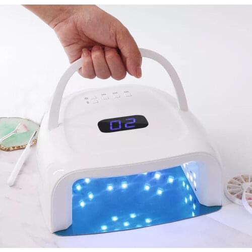 60W Rechargeable UV Nail Lamp S20 Wireless Nail Light Cordless Gelpolish Dryer Machine Cordless Nail LED Lamp