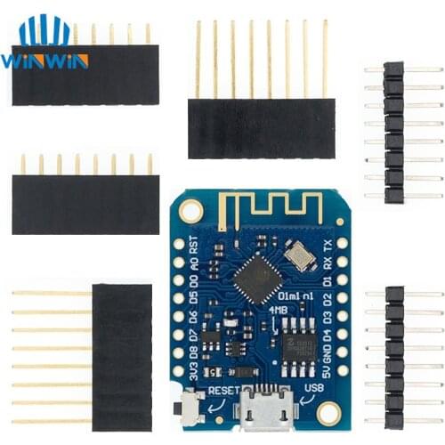 Wemos D1 Mini V3.0.0 WIFI Internet of Things Development Board Based ESP8266 CH340 CH340G 4MB For Arduino Nodemcu V2 MicroPython
