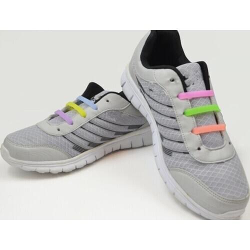 Fashion Luminous No Tie Elastic Shoelace Sneaker Adult Shoelaces Running Shoelaces Athletic Shoelaces Free Shipping 10 Pieces