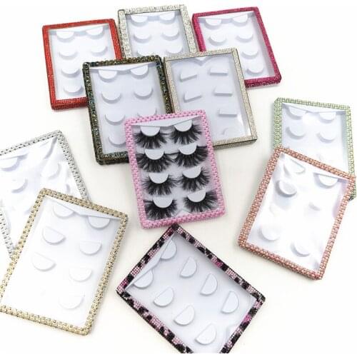 3/4/5 Pairs 25mm Mink Eyelashes Set Diamond Packaging Box Dramatic Natural Fluffy Fake Lashes Wholesale Makeup Beauty Bulk Lash