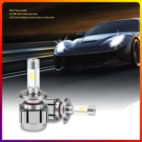 OUTAD H4 Universal Long Life 50000hrs Perfect Head Dissipation Good Vibration Resistance Stable Emitting LED Headlight