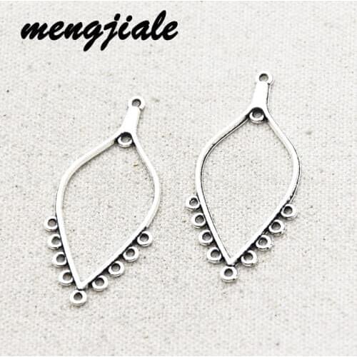 15pcs antique silver tone matel connector Charms for jewelry making necklace connector necklace pendant 54*24mm