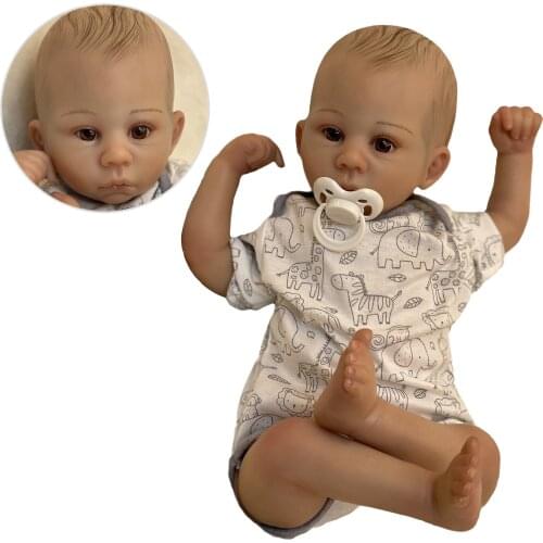 Adolly 20 Inch Realistic Reborn Baby Doll Soft Weighted Simulation Silicone Vinyl Newborn Lifelike Boy Girl Toy ad20c0012
