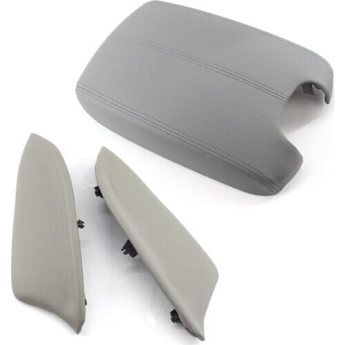 Gray Console Armrest Lid Cover + Door Panel for Honda Accord 2008-2012 4 Door