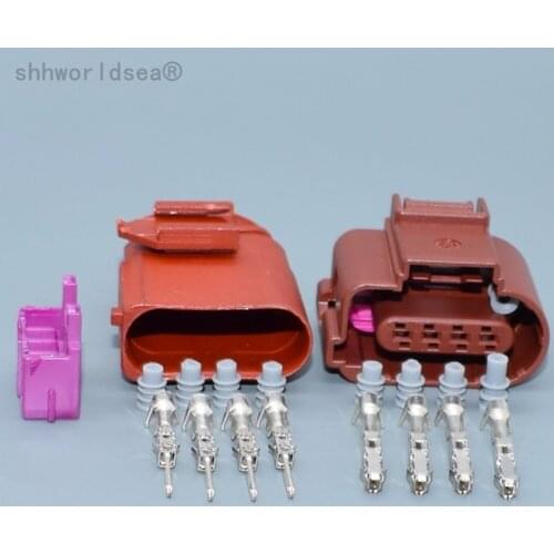 Shhworldsea 4pin male female 8K0 973 704A Car Pressure Oxygen Sensor Plug Connector 8K0973704A Female Socket For VW Audi