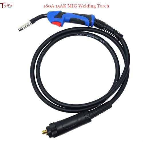 15AK MIG Welding Torch 3m 10ft Air Cooled EU Connector MAG Welder Gun for 180A Welding Machine