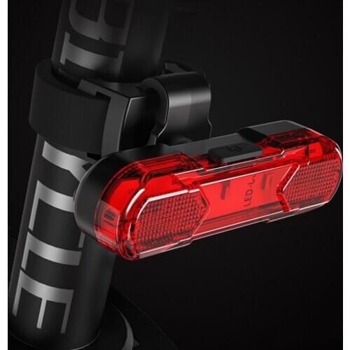 Led Usb Chargeable Bike Taillight Waterproof Riding Rear Light Mountain Bike Headlight Cycling Light Tail-lamp Bicycle Lamp