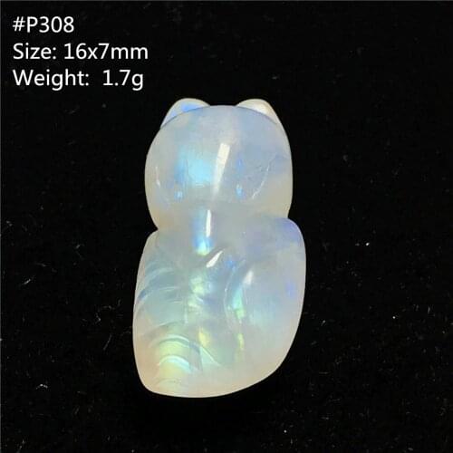 Top Natural Blue Light Moonstone Pendant For Women Lady Man Fox Carved Crystal Beads Love Luck Healing Gift Stone Jewelry AAAAA