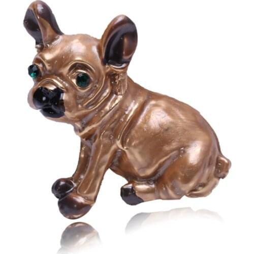 1pcs 34x28mm Fashion exquisite Creative french bulldog pin decoration for women wedding dress Accessories Girls Gift Dress Pins