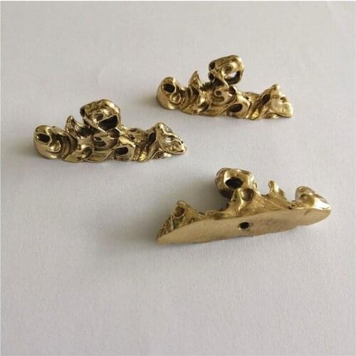 1Pc Pure Copper Small Rockery Drawers Cabinet Doors Furniture Handles Ceramics Iron Art Gold Art Matching Knob Pulls Accessories