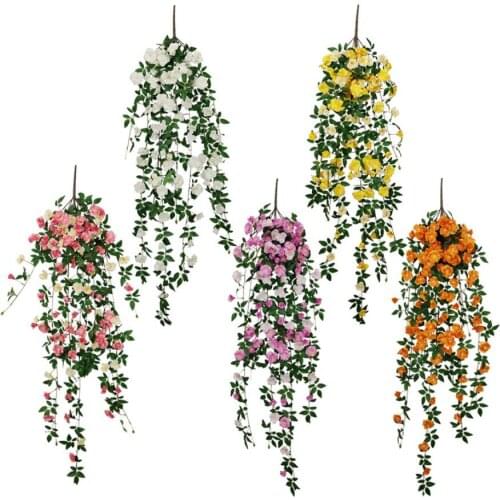 2pcs Artificial Sakura Vine Haning Ornaments For Flower Arrangem Plant Wall Wedding Party Arch Home Garden Hotal Decoration
