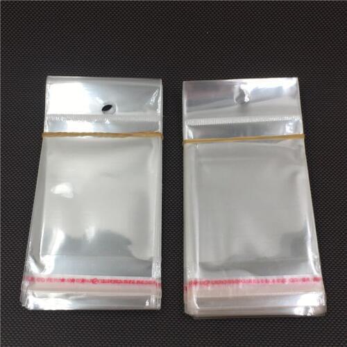 20pcs Transparent OPP packaging plastic bags multi-size selection display jewelry cards, earrings and Necklaces Pendant Jewelry