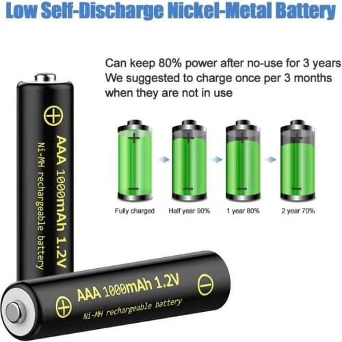 AAA Battery 4-20pcs 1.2V Ni-MH AAA Rechargeable Batteries 1000mAh 3A aaa Replacement Ni MH Battery For Camera Flashlight