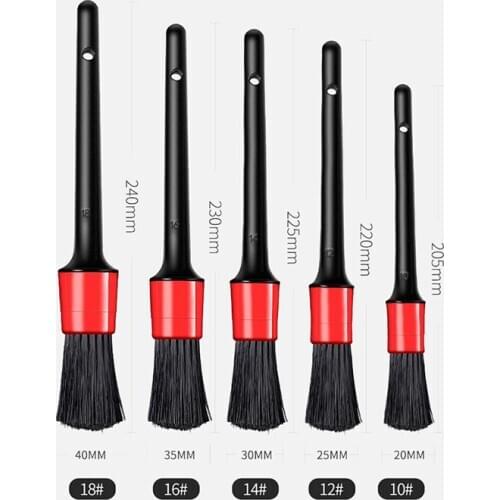 5pcs Car Cleaning Brush Car Air Conditioning Air Outlet Brush Wheel Hub Rim Brush Engine Crevice Dirt Dust Cleaning Brush