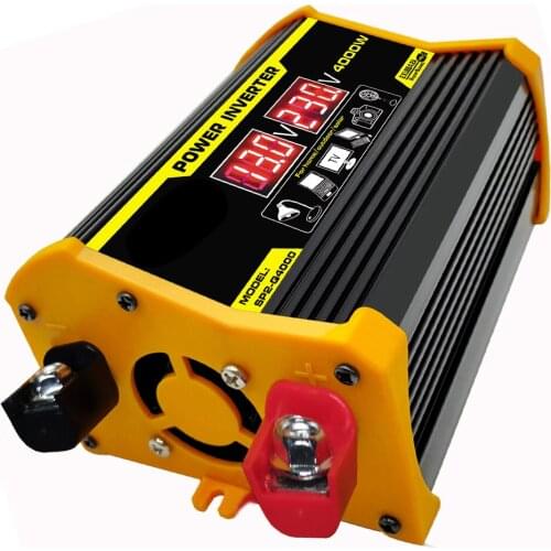 4000W Car Power Inverter 12V to 220V Sine Wave Car Inverter with Voltage Display