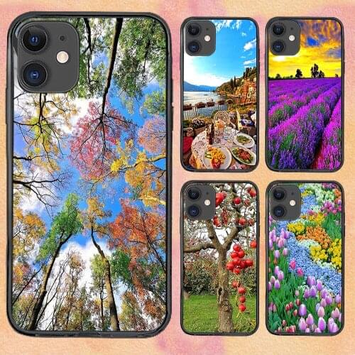 Journey Tree Tulip Phone Case For iphone 12 11 6 Mini Pro XS Max X XR 7 8 Plus Soft TPU Cover 12Pro 11Pro 12Mini