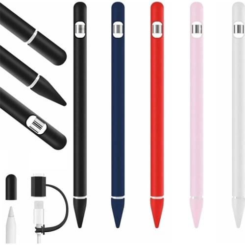Colorful Soft Silicone Compatible For Apple Pencil 1 Case Compatible For iPad Tablet Touch Pencil Stylus Protective Sleeve Cover