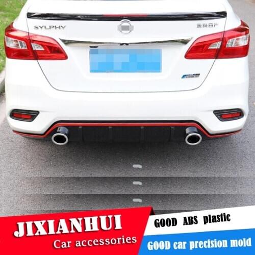 For Sentra SYLPHY Body kit spoiler 2020-2021 For Nissan Sentra ABS Rear lip rear spoiler front Bumper Diffuser Bumpers Protector
