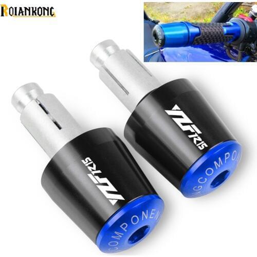 For YAMAHA YZFR15 2008-2016 2015 2014 2013 2012 2011 YZF-R15 LOGO 7/8mm CNC Motorcycle Handlebar Grips Handle Bar Cap End Plugs