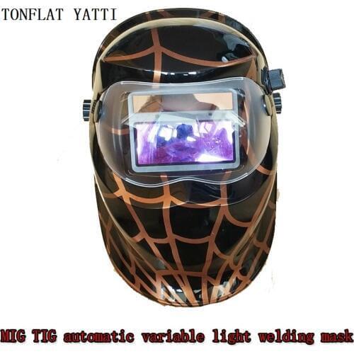 New 2020 Welding 4 Arc Sensor Double Screen 90cmx110cm Solar Energy Screen Tig Welding Caps Mig Welding Hood Mag Helmet
