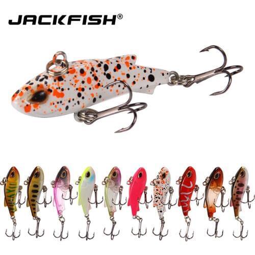 JACKFISH 4cm 4g Mini VIB Fishing Lure Vibration Artificial Baits Winter ice fishing Wobblers Bass Crankbait Fishing Tackle