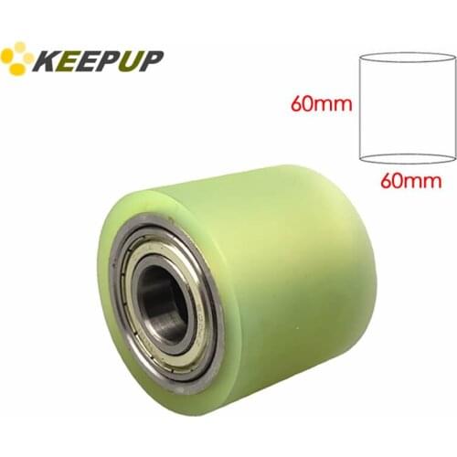 Furniture wheel.Diameter 60mm, length 60mm,PU polyurethane roller with bearing,Soft surface,Pipeline transmission Rubber wheel