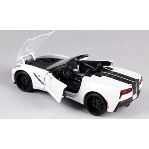 1:24 Scale Alloy Model Collection 2014 Corvette Super Sports Car Model Car Opened Door Toys For Fans Boys Children Gifts