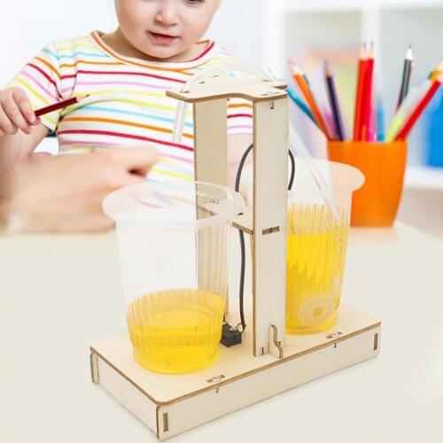 Creative Wooden Experiment Toy Easy-assembled Physical Wooden Science Experiment Water Dispenser Toys for Kids Educational toys