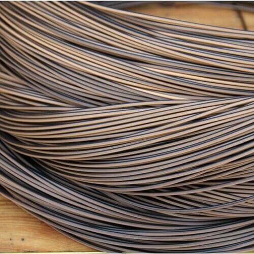 500G coffee color gradient round synthetic rattan PE rattan weaving material plastic rattan for knit and repair chair basket etc