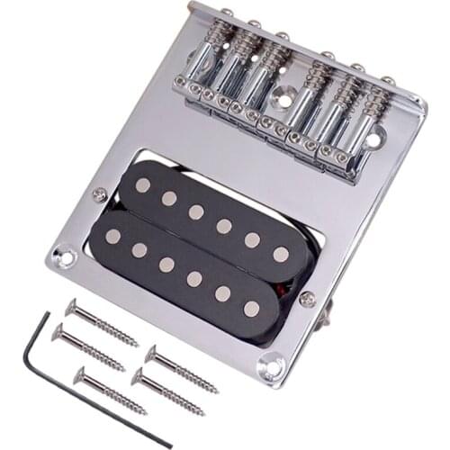 L Shape Saddle 6 String TL Electric Guitar Bridge with Black Humbucker Pickups Guitar Accessories