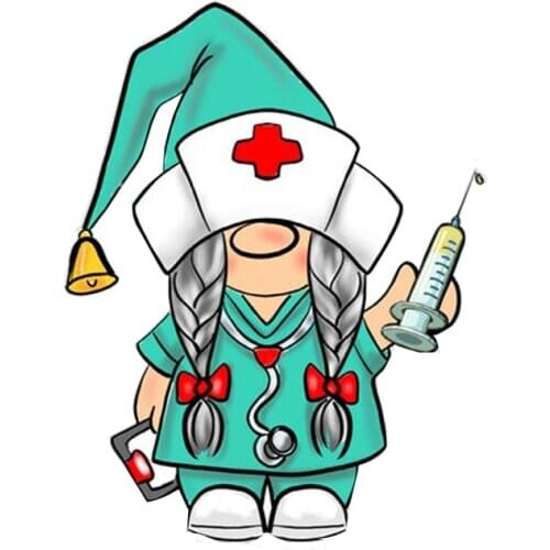 Gnome Nurse Metal Cutting Die DIY Scrapbooking Craft Embossing Making Stencil Template