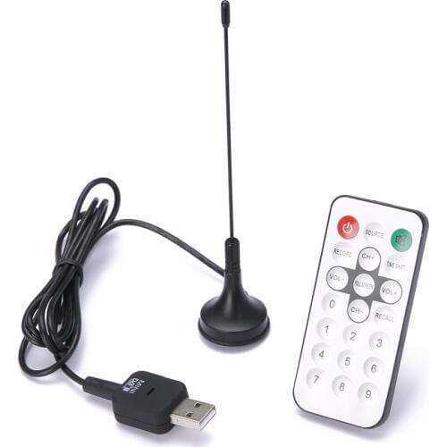 Mini USB 2.0 TV Tuner Digital DVB-T USB 2.0 Mobile HDTV TV Tuner Stick Receiver with Remote Control