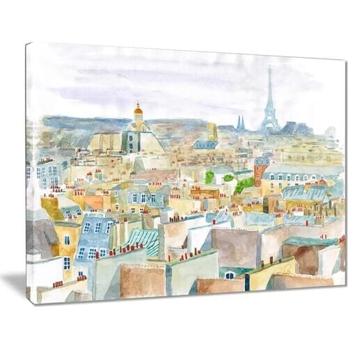 Modular Hd Paris Prints City Buildings Scenery Pictures Paintings Home Decor Canvas Poster Wall Artwork For Living Room No Frame