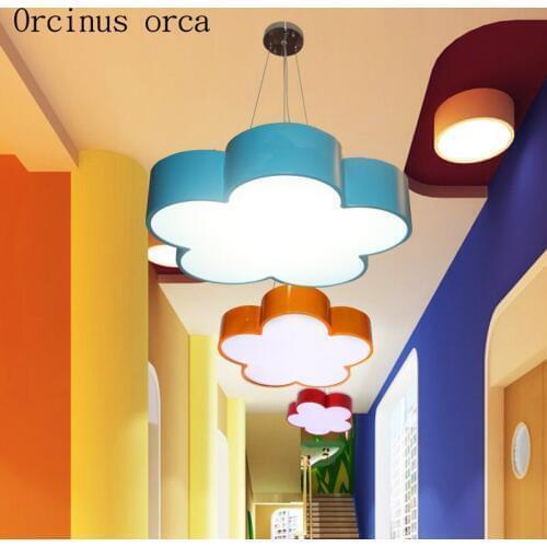 Cartoon Creative Flower Chandelier childrens room boys and girls bedroom bedside lamp warm eye led Chandelier free shipping