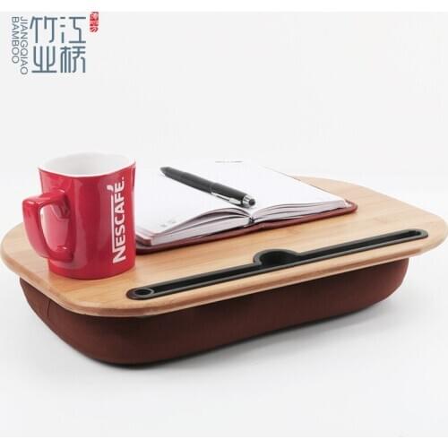 Manufacturers Bamboo Lap Table Laptop Desk Foam Particles Pillow Bed Sofa Car Lazy Shelf