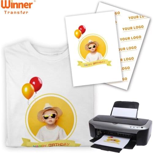 Winner Transfer Factory Direct Sales Iron-On 100% Transfer Inkjet Heat Transfer Paper for White and Light Fabric T-shirts