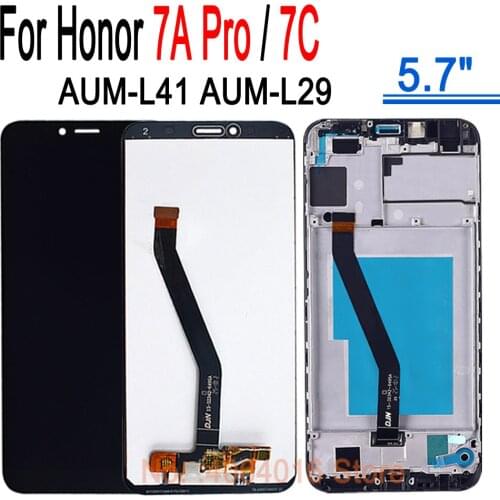 New 5.7 inch Touch Screen LCD Display Assembly Monitor Replacement For Huawei Honor 7A Pro AUM-L29 aum-l41 lcd Digitizer +Frame