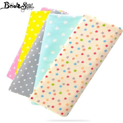 100% Cotton Fabric Gray Color Star Pattern Design Sewing Cloth Patchwork Bedding Tecido Children Cloth Bed Sheet DIY Decoration