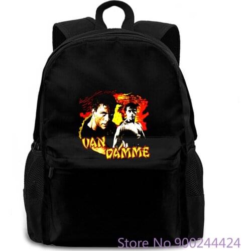 Vintage 90s Jean Claude Van Damme women men backpack laptop travel school adult student