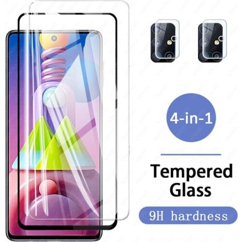 Tempered Glass for Samsung Galaxy M51 M31s Glass Screen Protector Full Cover Glass Samsung M31 S M 31 21 11 01 51 Camera Lens