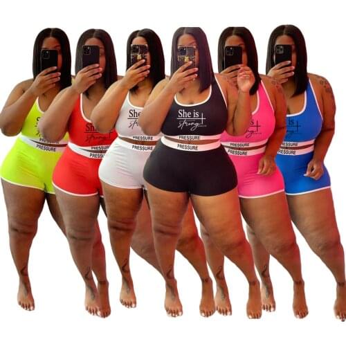 Womens Casual Sexy Letter Printed Two Piece Set Crop Top + Biker Shorts Feminino Beach 2 Piece Sets Womens Vacation Outfits